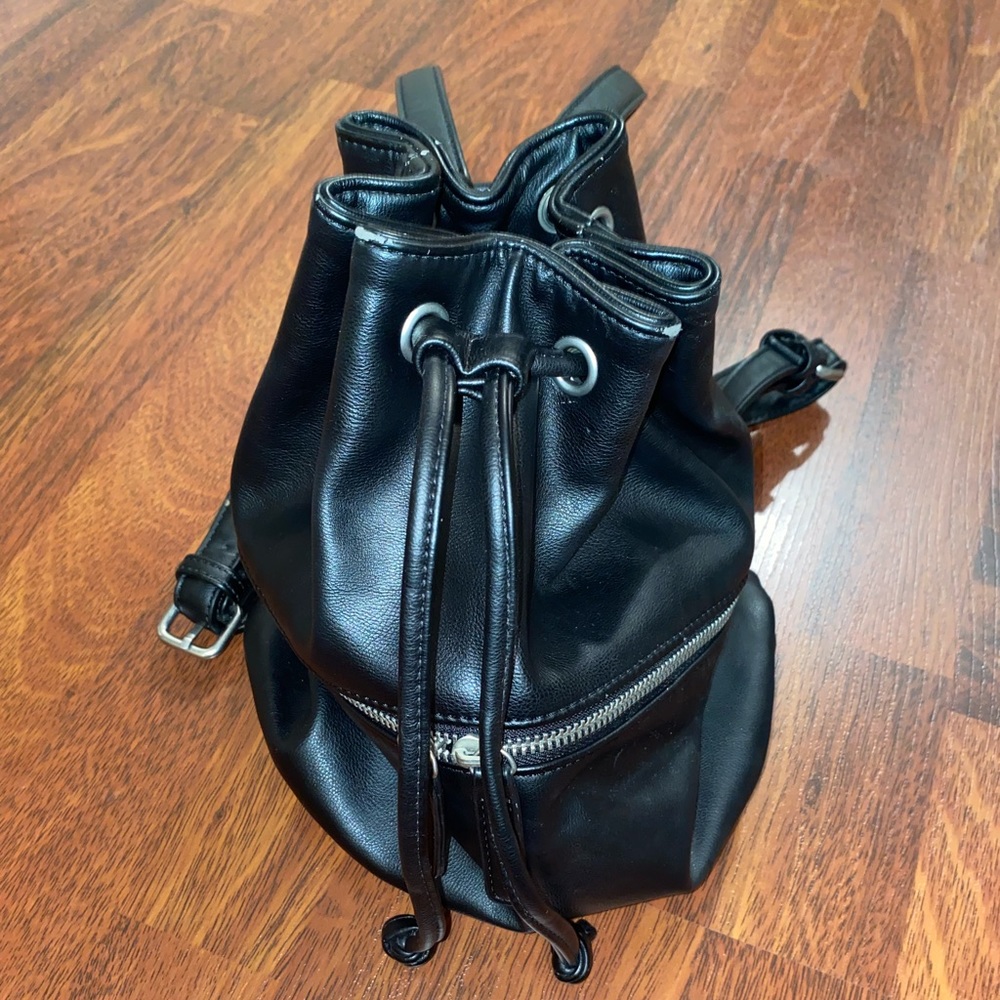 Black backpack purse